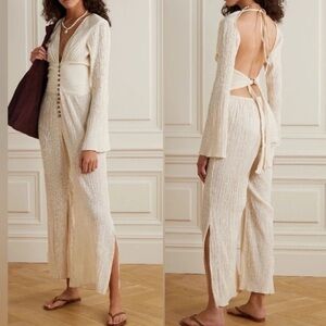 Savannah Morrow The Label Plunge Neckline Jumpsuit Size Medium